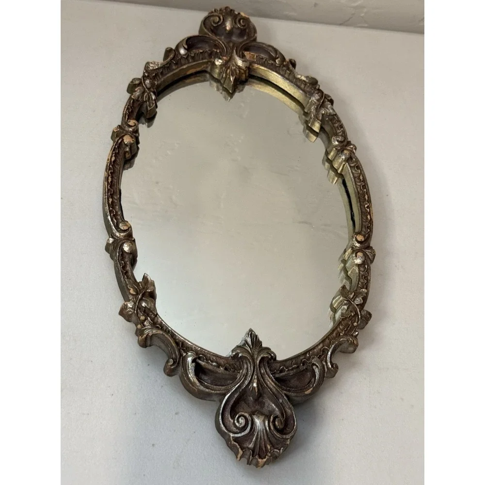 Vintage Ornate Gold Wall Mirror Durwood Wall mount Decor